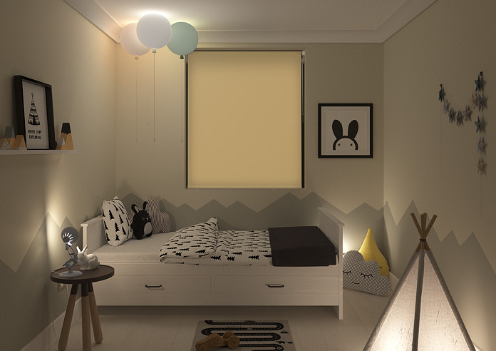 Rimini (Blackout), Mocha & Illusion Sandy - Double Roller Blind - Image 7